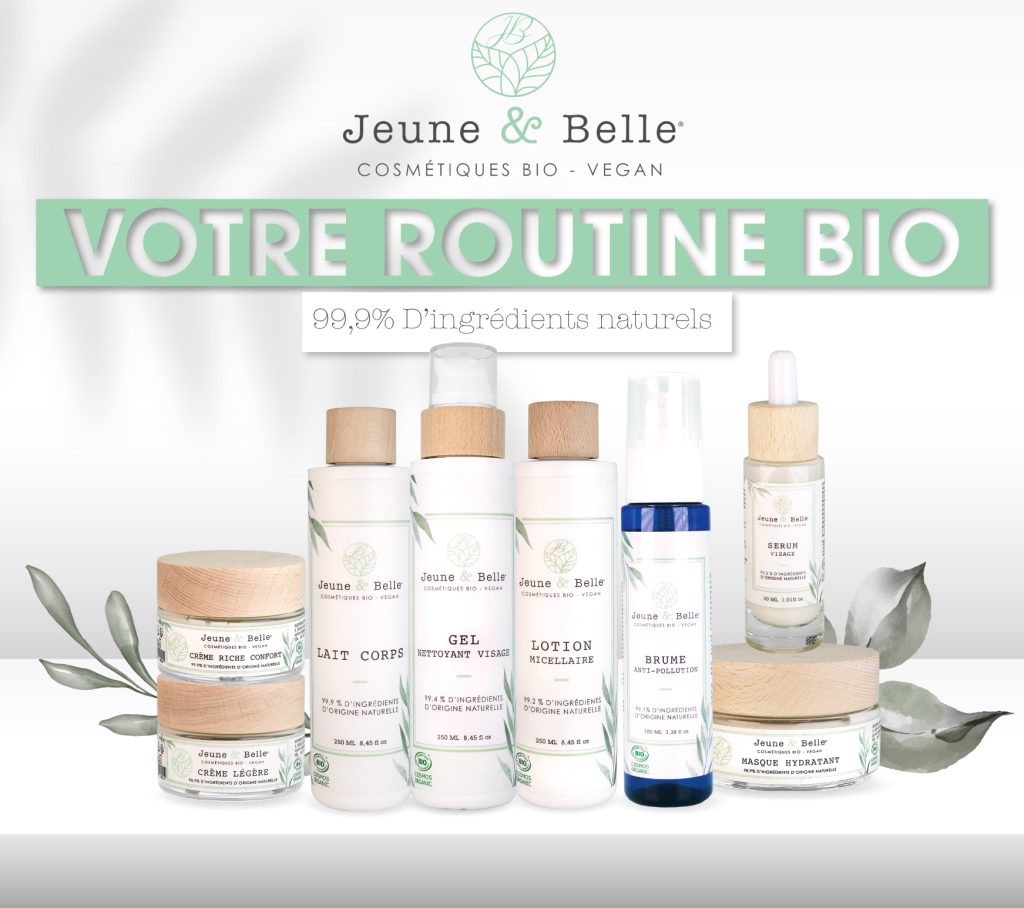 Gamme de cosmétiques bio naturels et vegans
